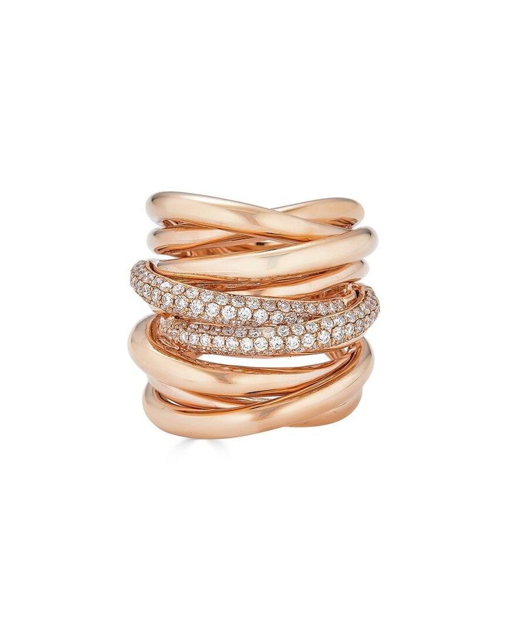 Diana M White Fine Jewelry 18K Rose 0.97 Ct. Tw. Diamond Ring