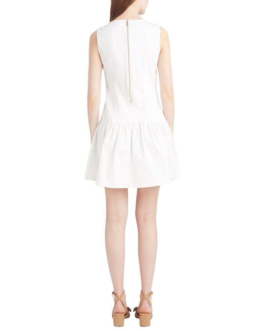 Draper James White Colette Tailored Flounce Dress