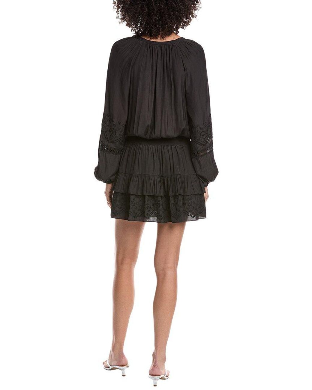 Ramy Brook Black Sabina Midi Dress