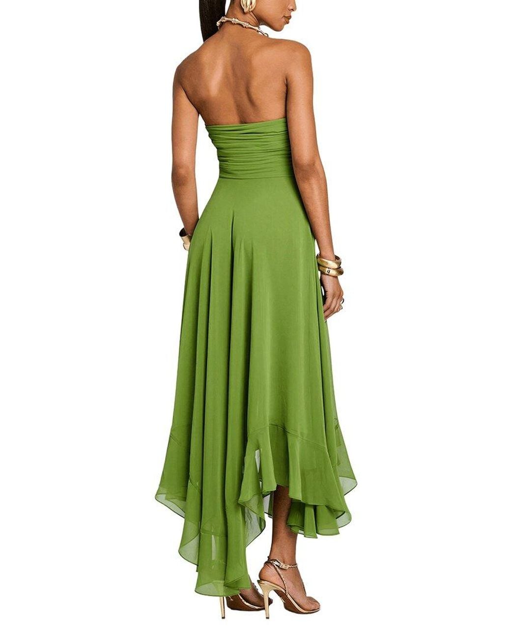 Dilireba Green Midi Dress