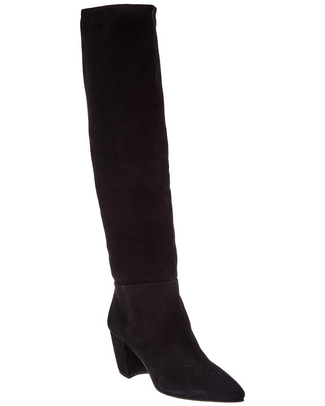 Prada Black 65 Suede Knee Boot