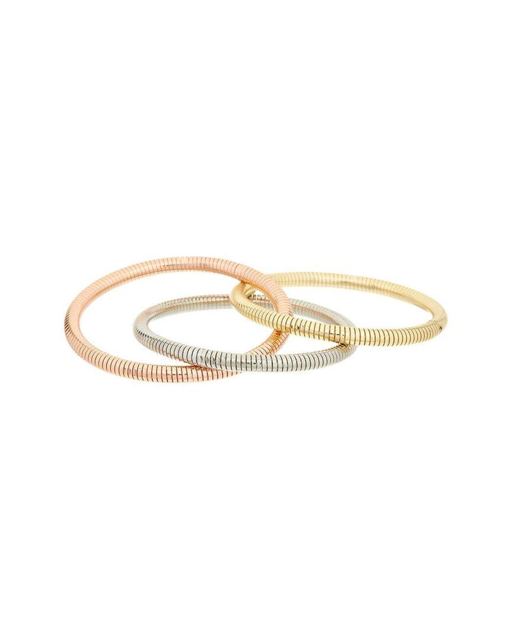 Juvell Metallic Plated Flexible Goose Bangle Bracelet