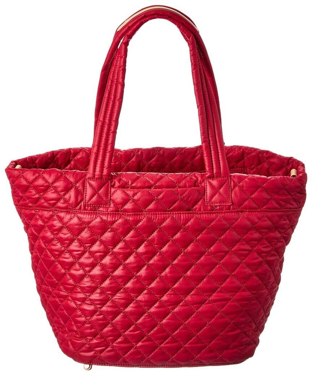 MZ Wallace Red Medium Metro Nylon & Leather Tote Deluxe