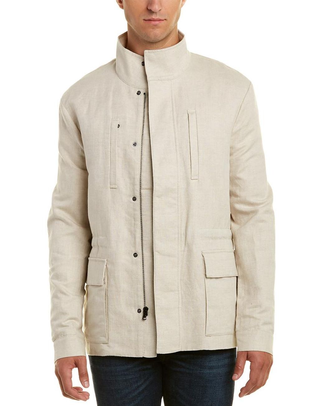 James Perse Linen Jacket in Natural for Men Lyst
