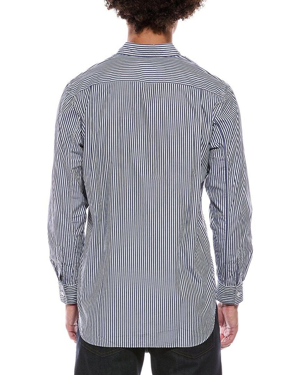 COMME DES GARÇONS PLAY Blue Heart Stripe Shirt for men