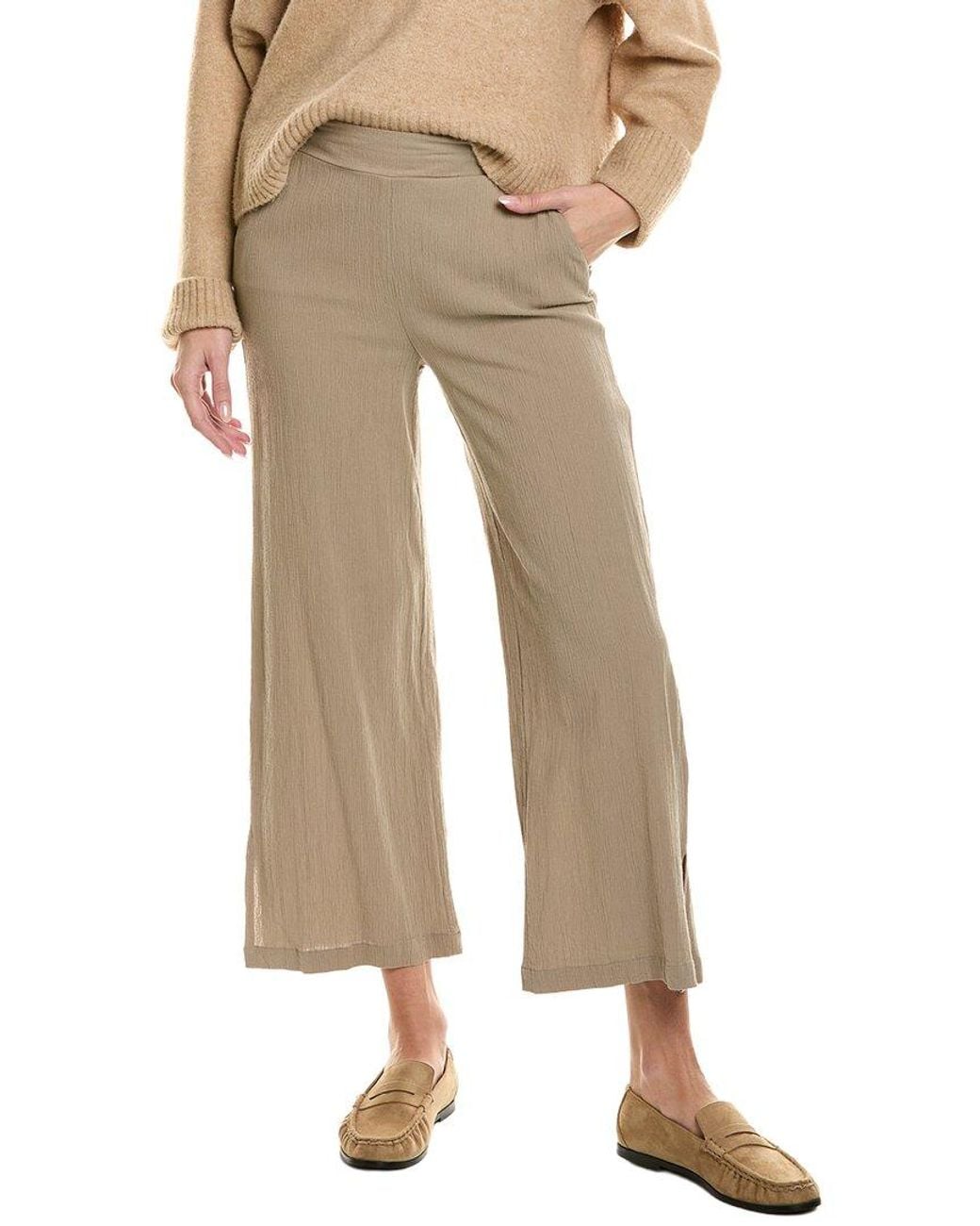 Sand Flu NYDJ Gauze Wet Sand Wide Leg Jean in Natural | Lyst