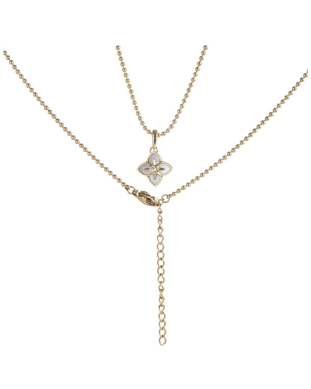 jean claude White Cz Pendant Necklace