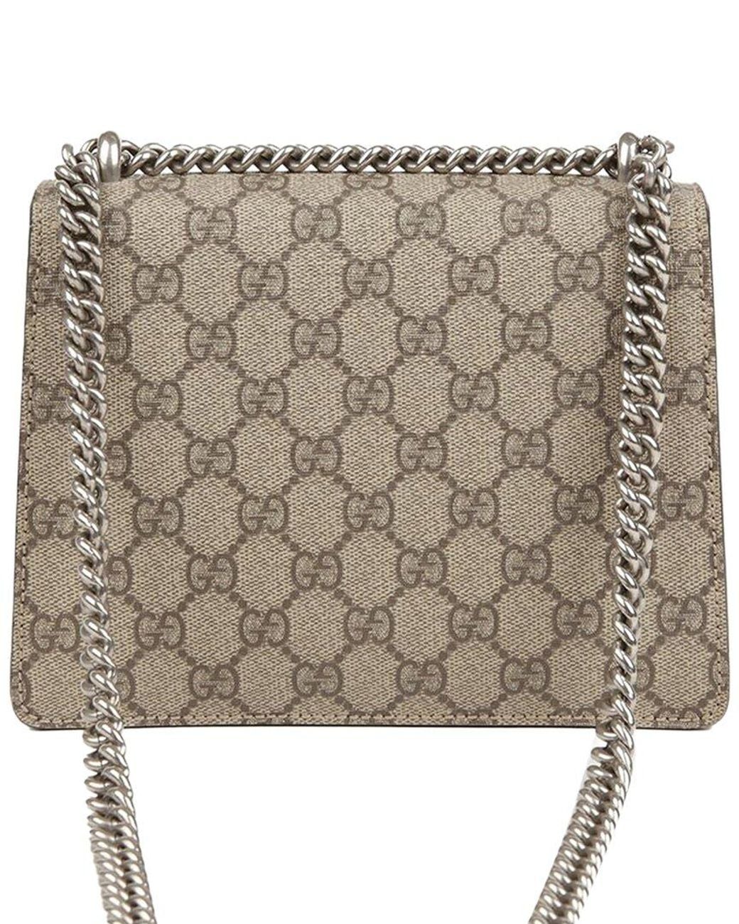 Gucci Gray Dionysus Mini Chain Shoulder And Crossbody Bag (Authentic Pre-Loved)