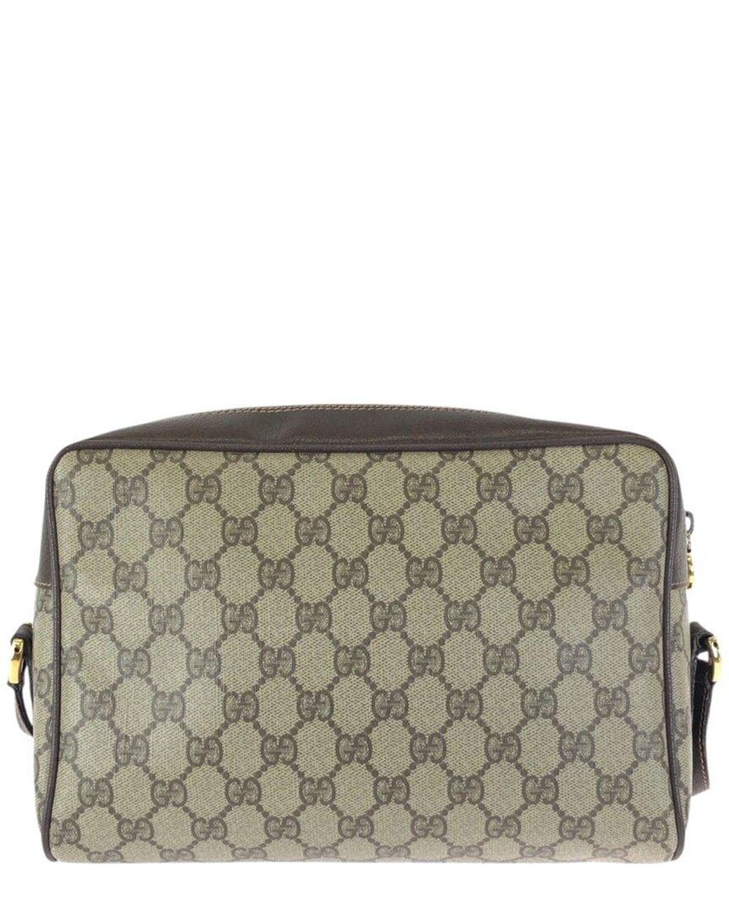 Gucci Gray Gg Supreme Canvas Shoulder Bag (Authentic Pre-Loved)
