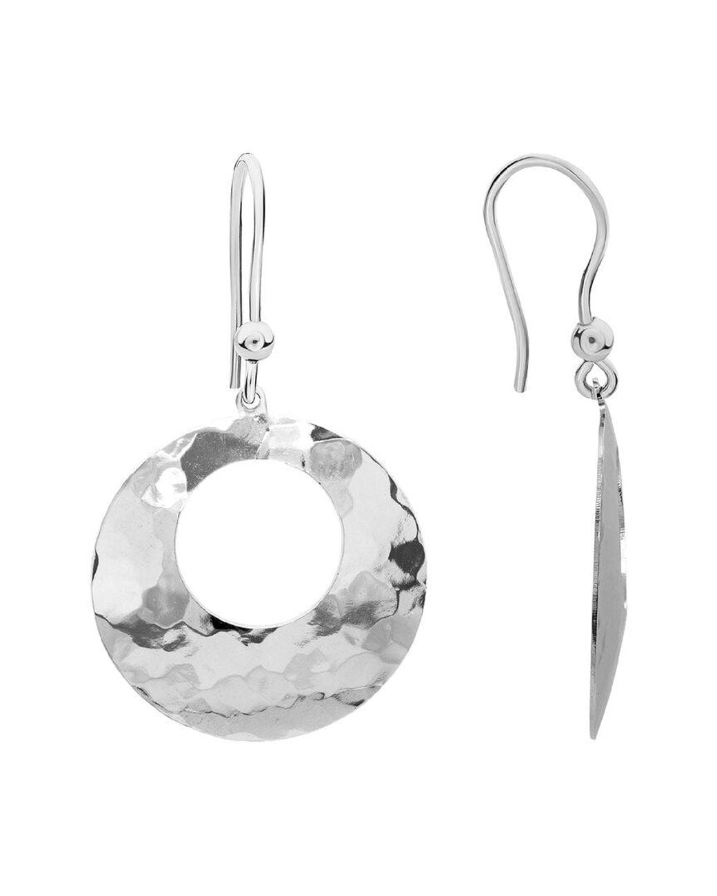 Italian Silver White Dangle Earrings