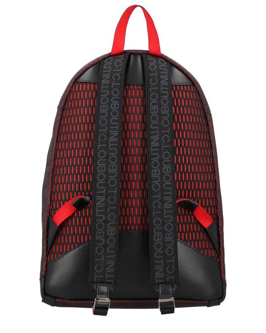 Christian Louboutin Black Mesh Backpack for men