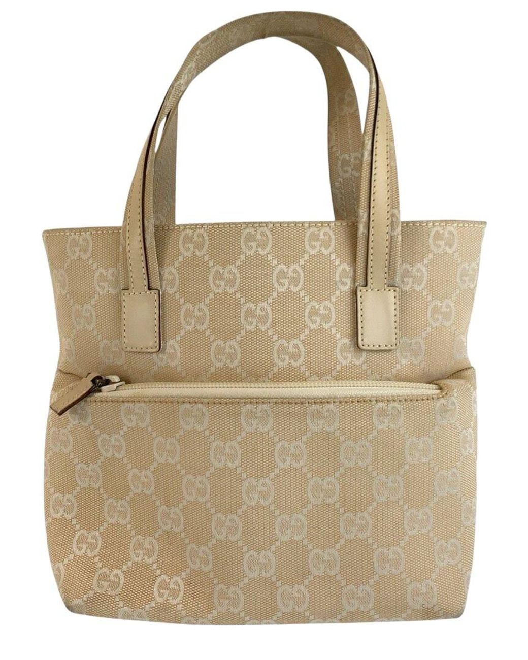 Gucci Natural Gg Canvas Tote (Authentic Pre-Loved)
