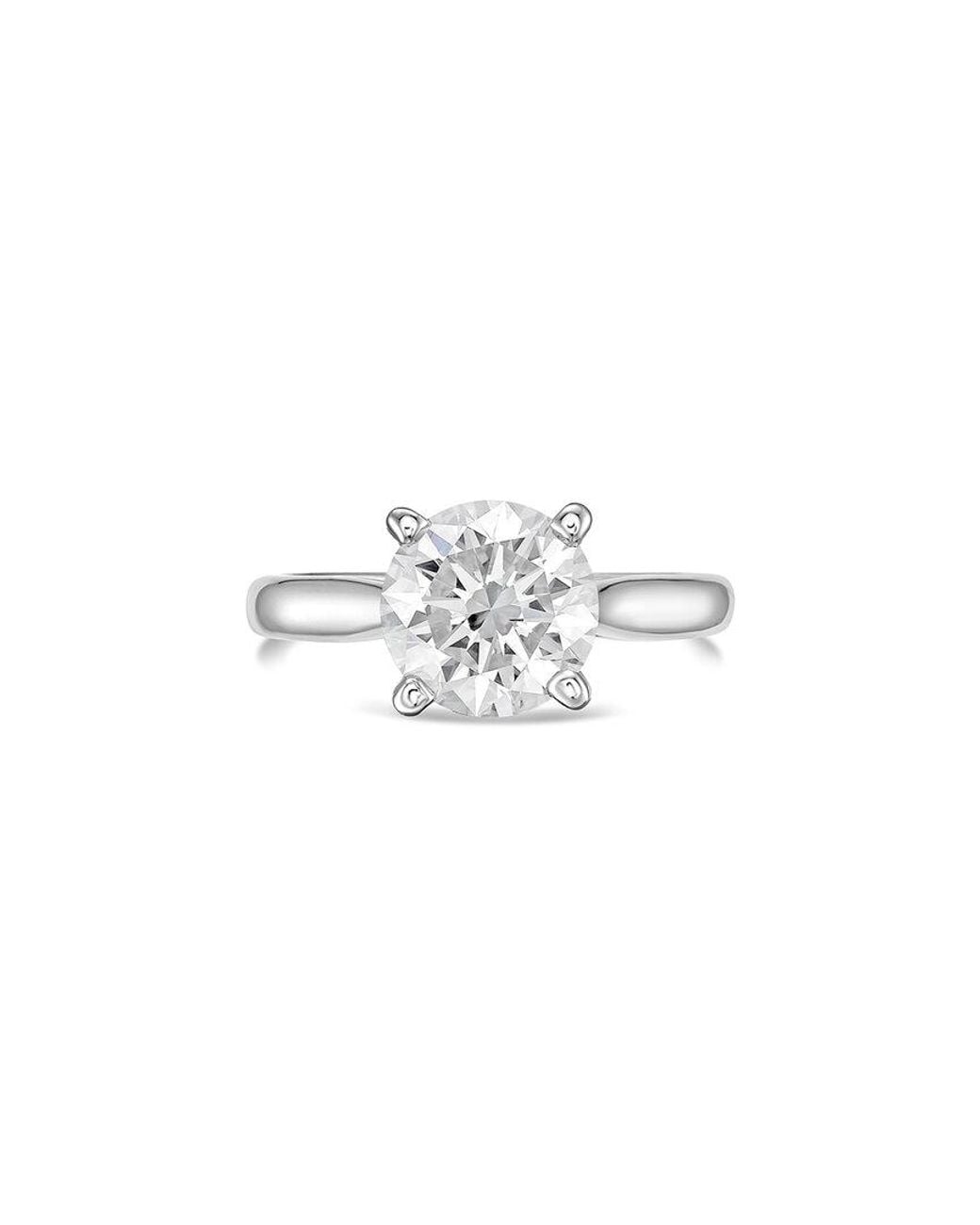 Diana M White Diana M. Platinum 15.00 Ct. Tw. Lab-Grown Diamond Solitaire Ring