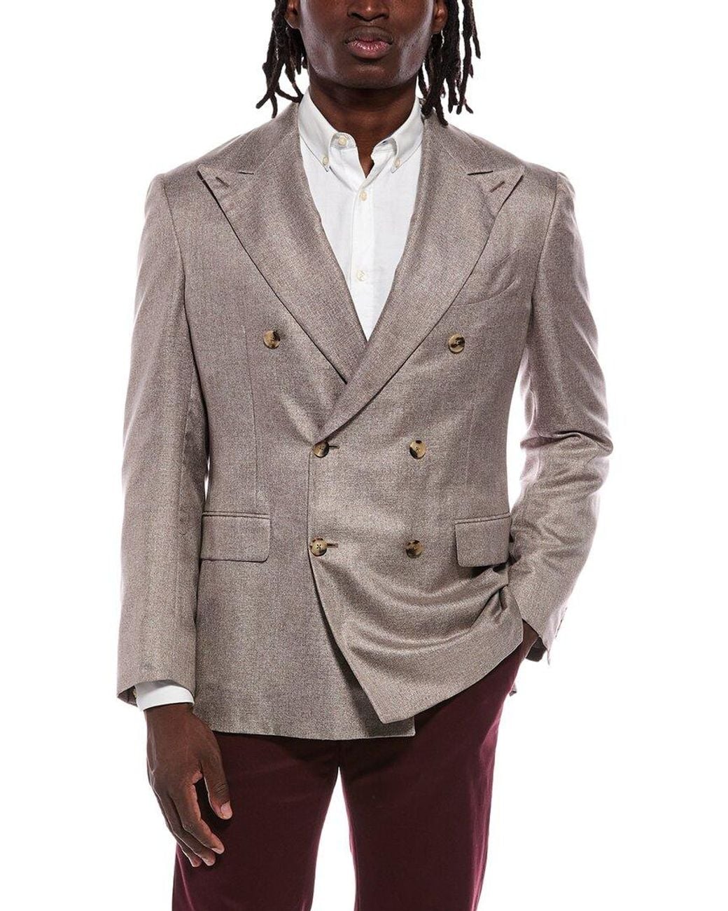 Canali Gray Silk Blazer for men