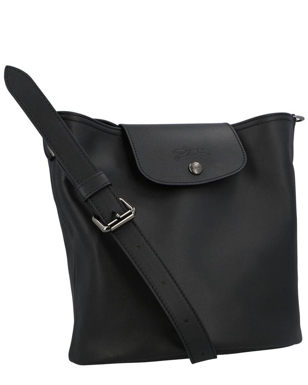 Longchamp Black Le Pliage Xtra Medium Leather Shoulder Bag