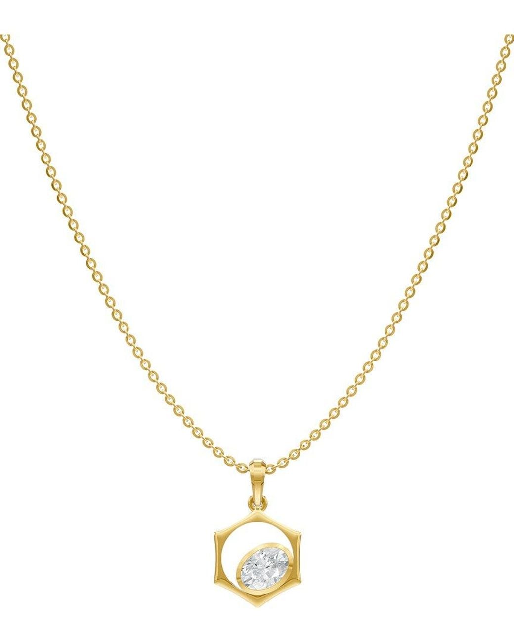 Lab Grown Diamonds Metallic 18K Over 1.00 Ct. Tw. Lab-Grown Diamond Necklace