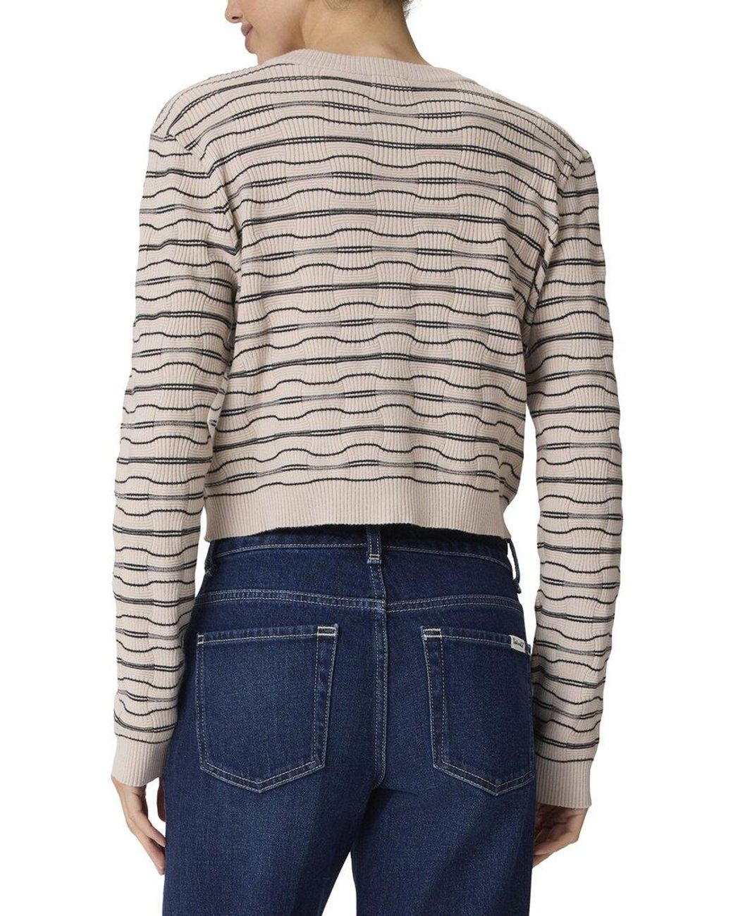 Splendid Blue Crew Stripe Cardigan