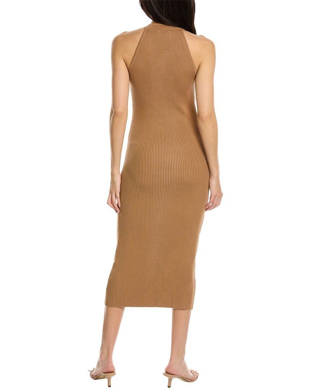 Michael Stars Natural Giselle Ribbed Maxi Dress
