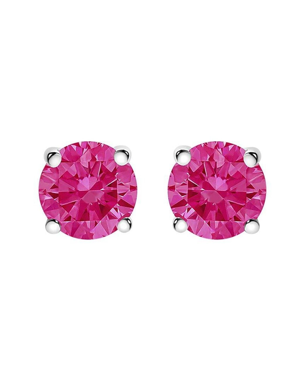 Haus of Brilliance Pink 14K 0.50 Ct. Tw. Lab-Grown Diamond Stud Earrings