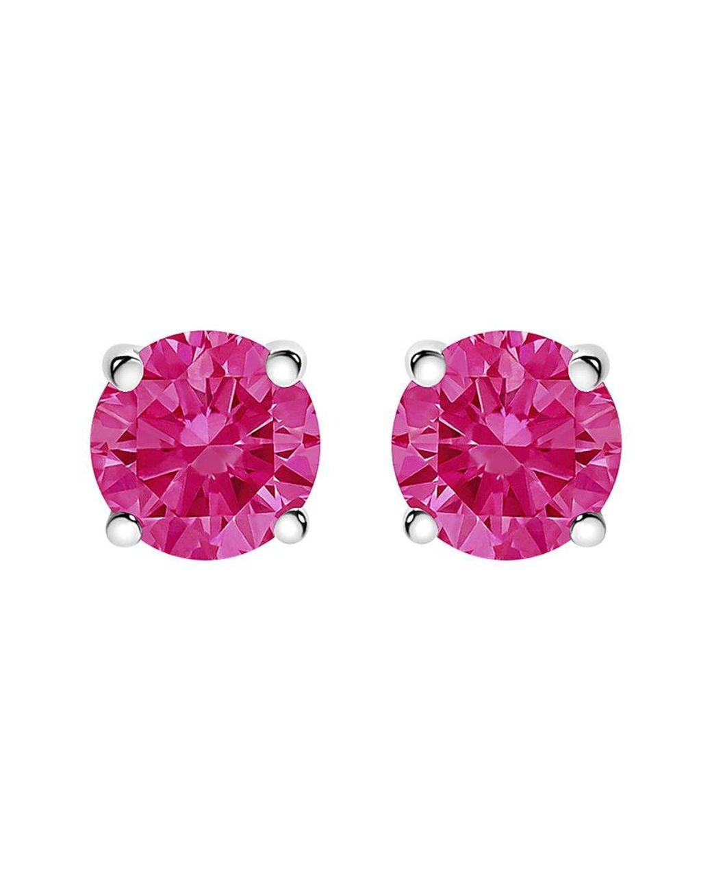 Haus of Brilliance Pink 14K 1.00 Ct. Tw. Lab-Grown Diamond Stud Earrings