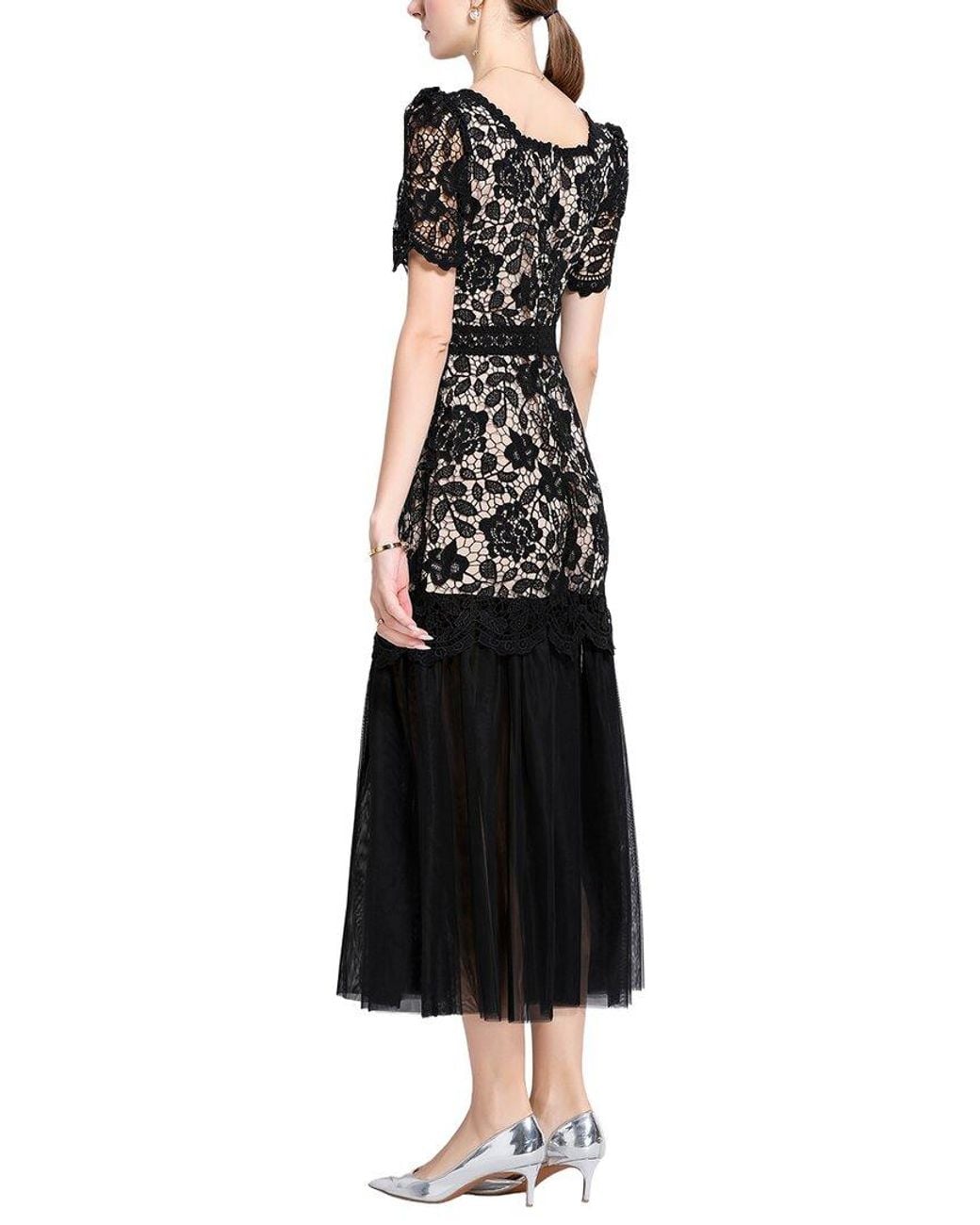 Kaimilan Black Midi Dress