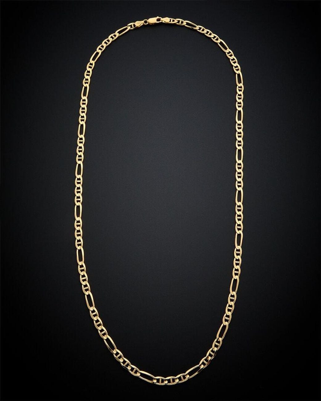 Italian Gold Black 14k Ficonucci Link Necklace