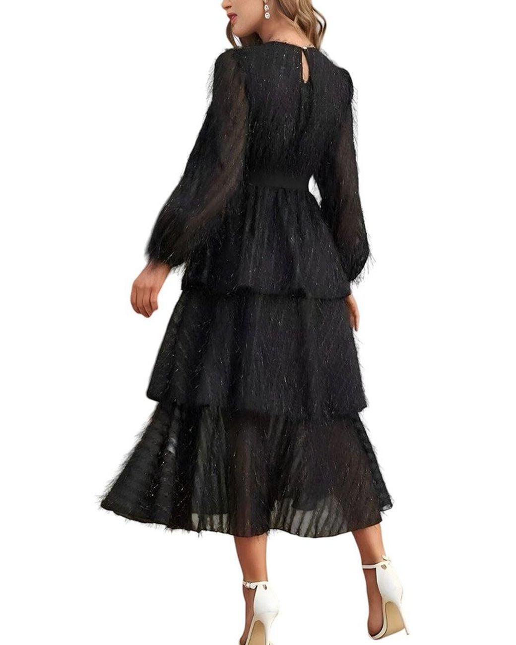 Vincent Black Midi Dress
