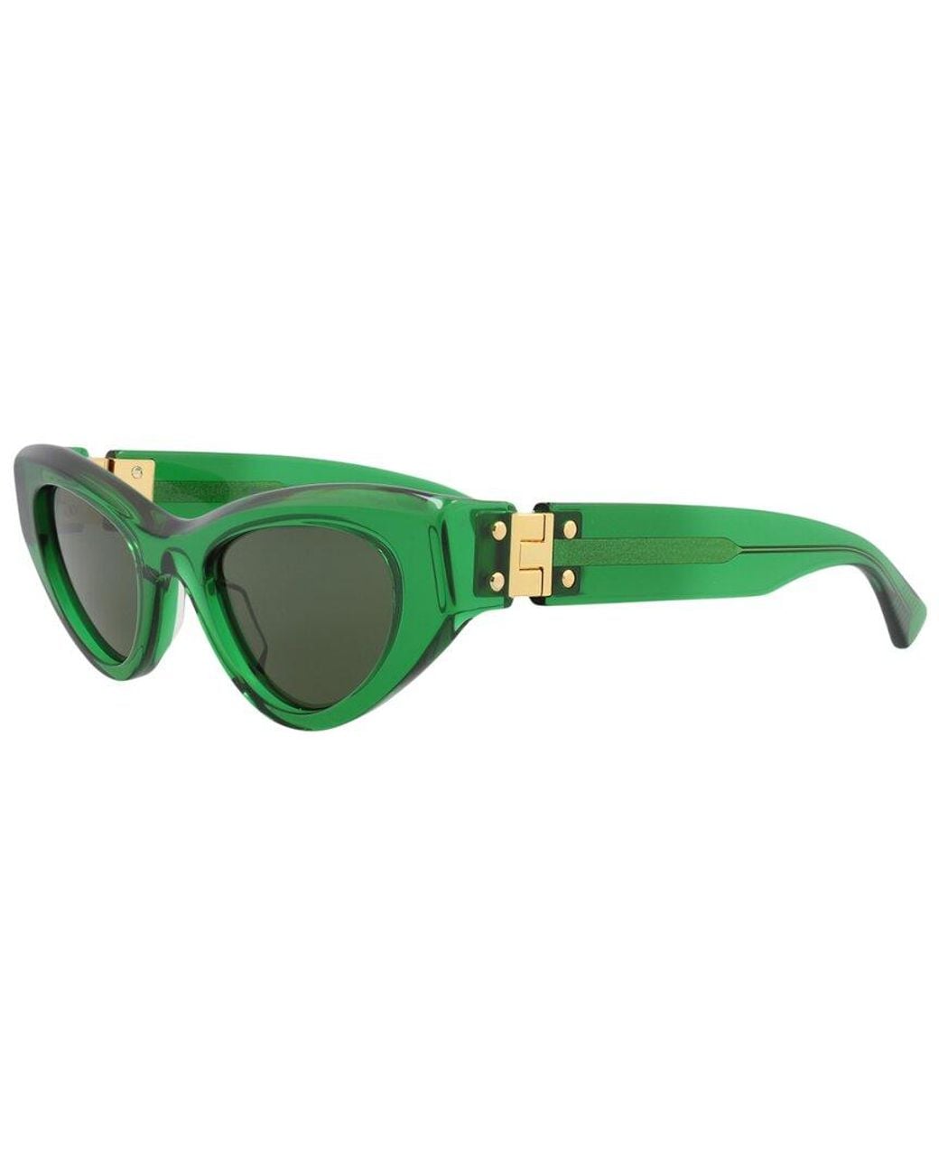 Bottega Veneta Green Novelty 49Mm Sunglasses