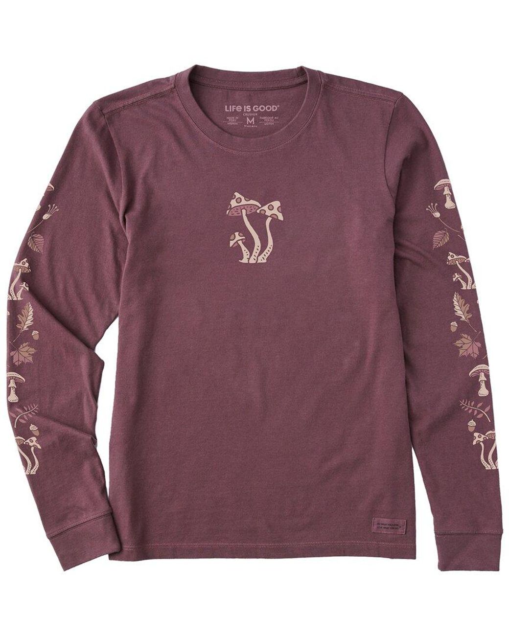 Life Is Good. Purple Long Sleeve Crusher T-Shirt