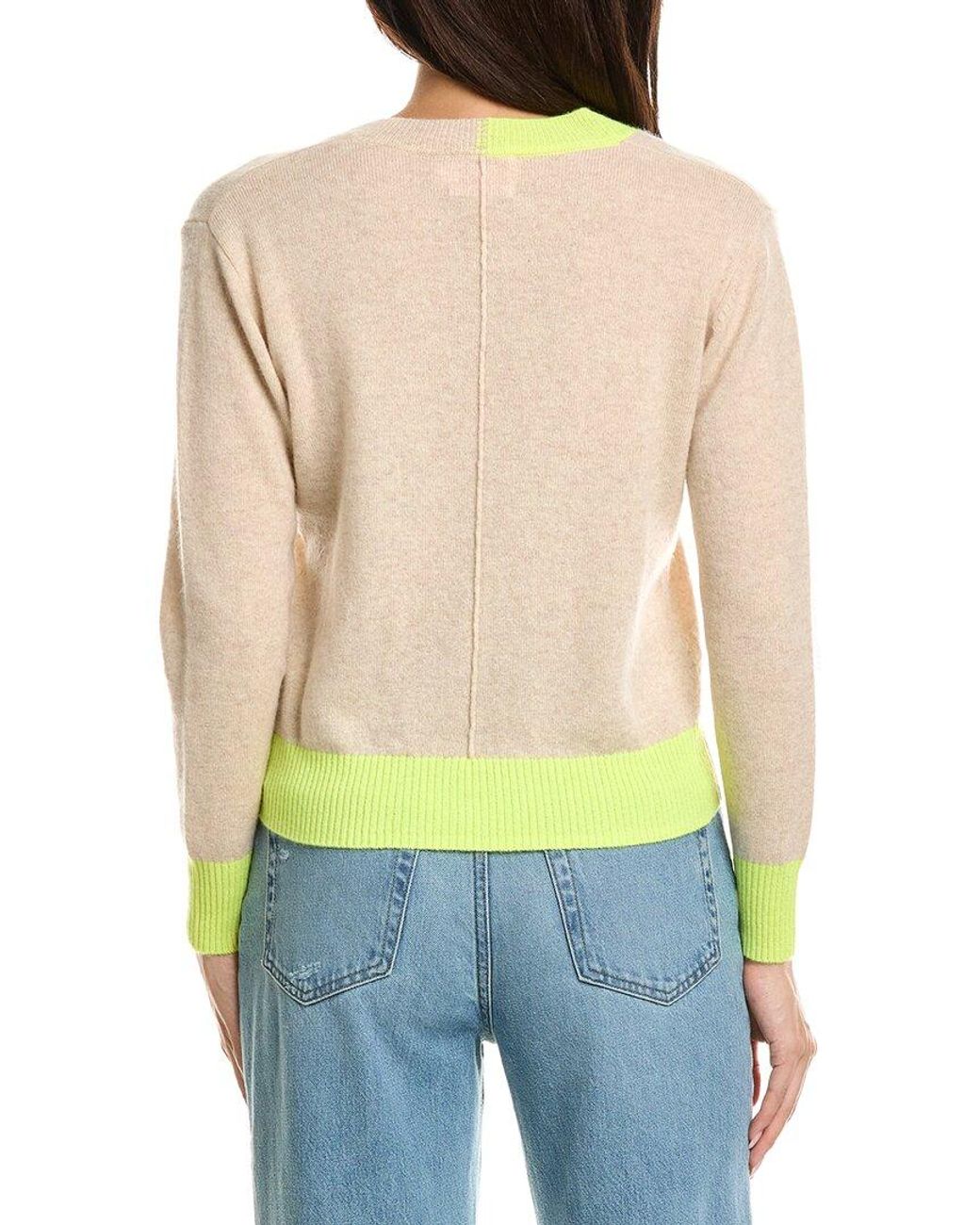 Brodie Cashmere Blue Color Pop Maria 100% Cashmere Sweater