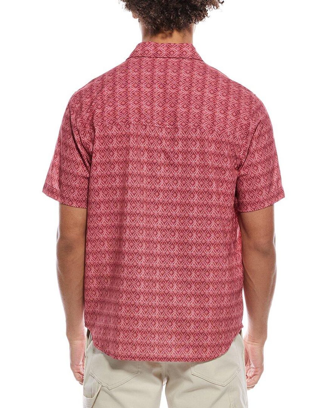 Tommy Bahama Red Bahama Coast Tile Isle Shirt for men