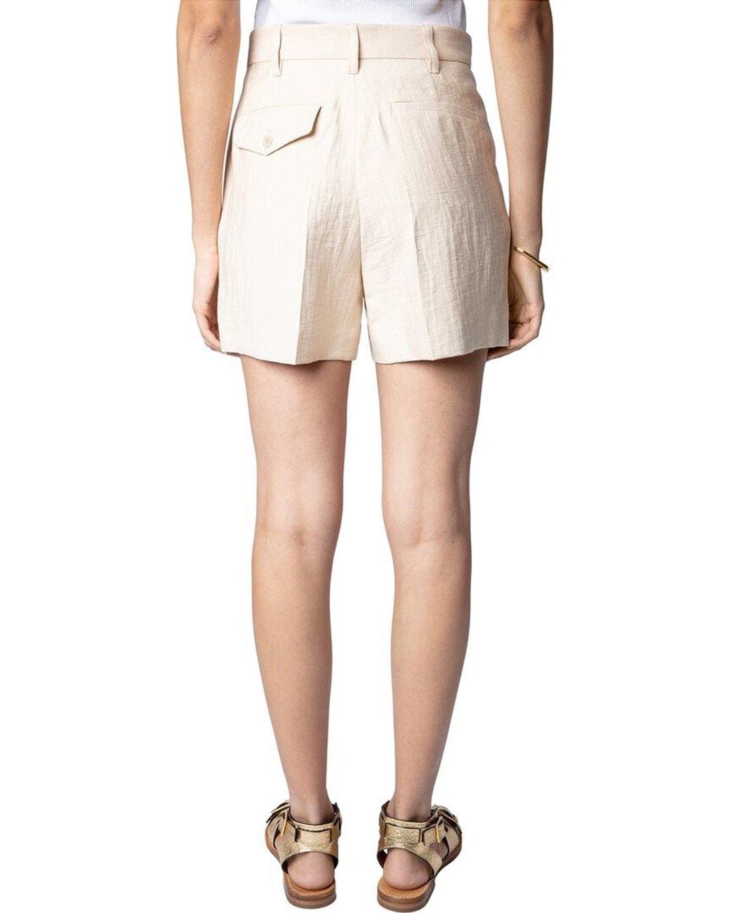 Zadig & Voltaire White Please Tailleur Linen-blend Short