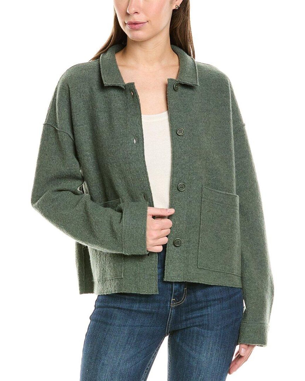 Eileen fisher green jacket clearance