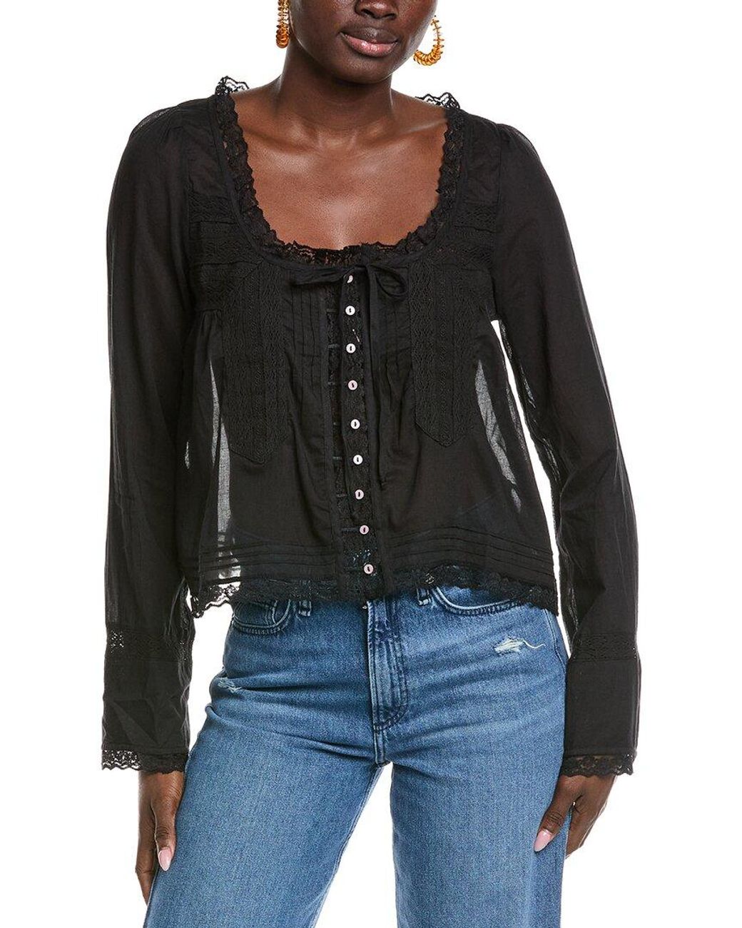 Free People Forevermore Top in Black | Lyst