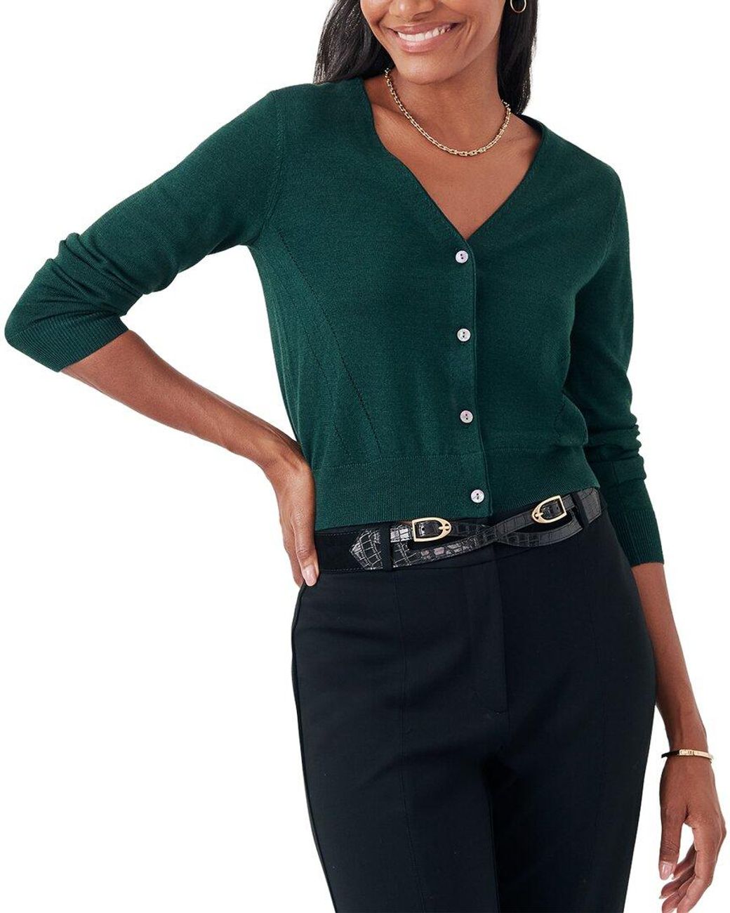 J.McLaughlin Green Olivette Sweater