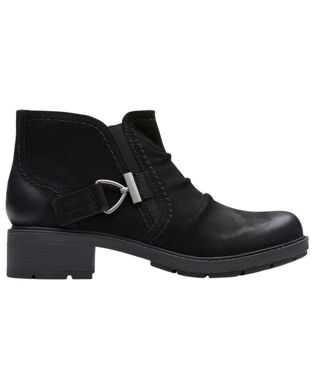Clarks Black Hearth Clara Leather Boot
