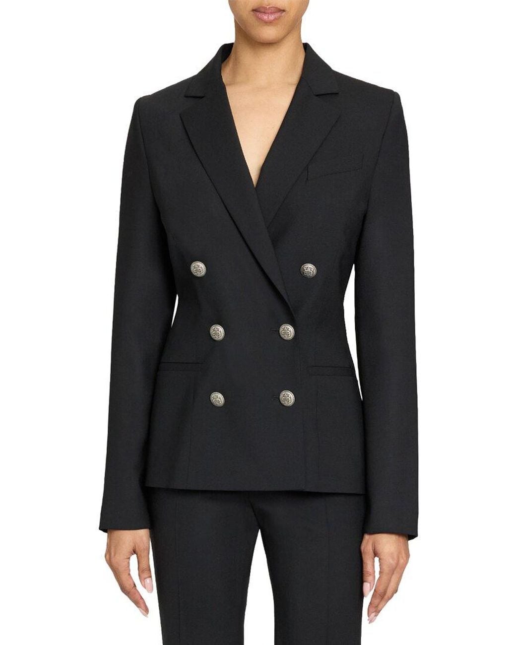 Santorelli Black Quinn Wool-Blend Jacket