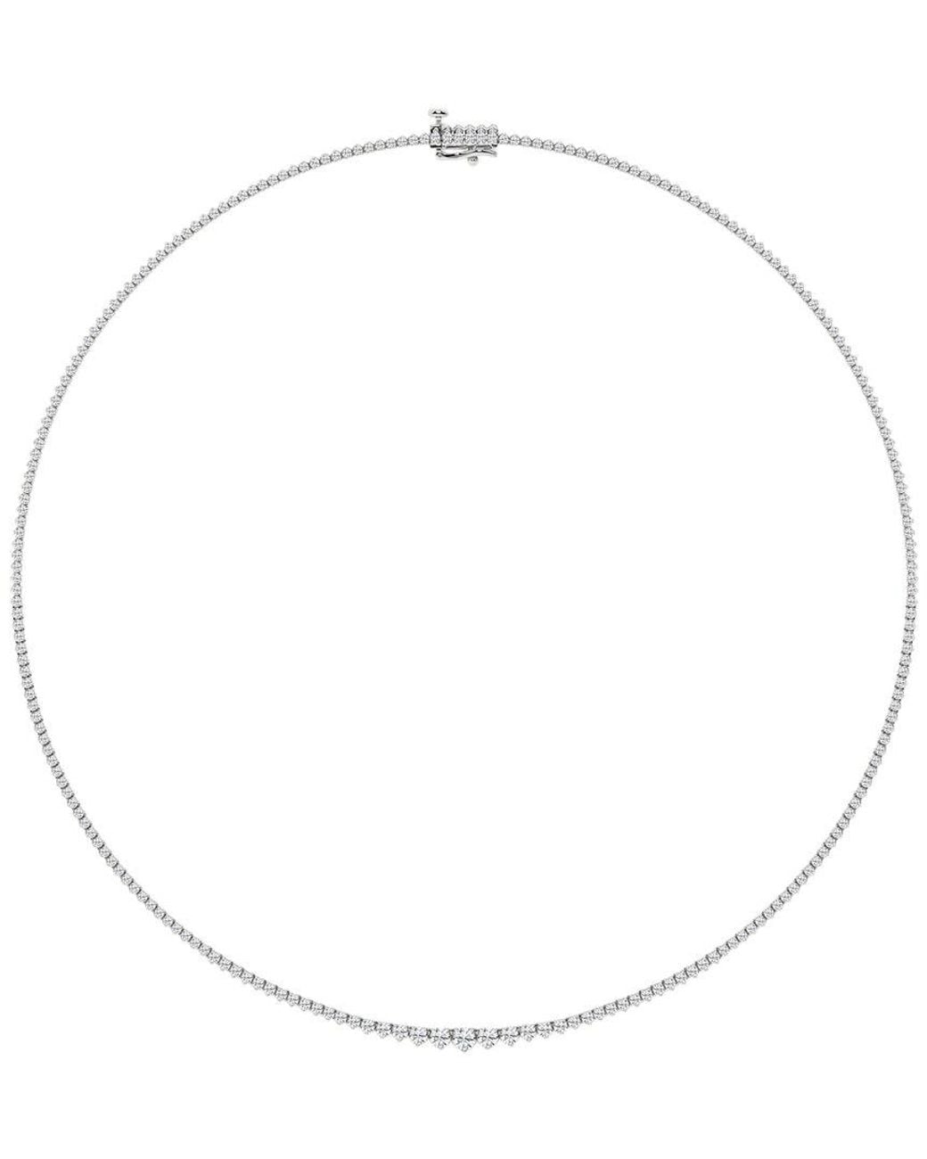 Lab Grown Diamonds White 14K 4.00 Ct. Tw. Lab-Grown Diamond Riviera Necklace