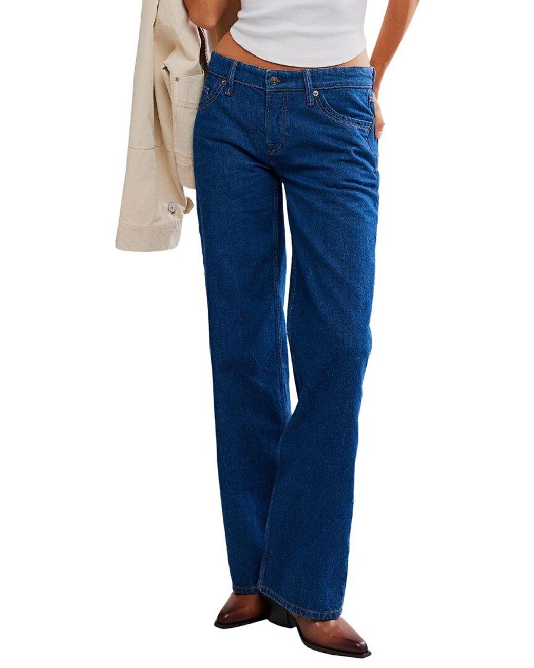 Free People Blue Tennessee Low Rise Relaxed Jean
