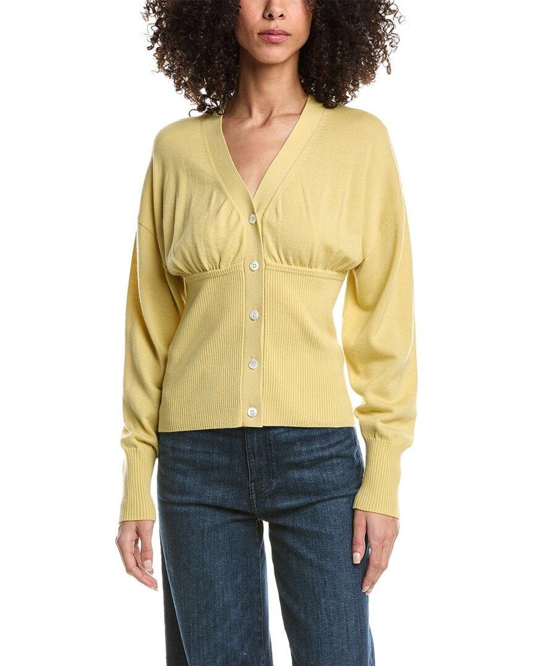 3.1 Phillip Lim Multicolor Ruffle Seamed Wool-Blend Cardigan