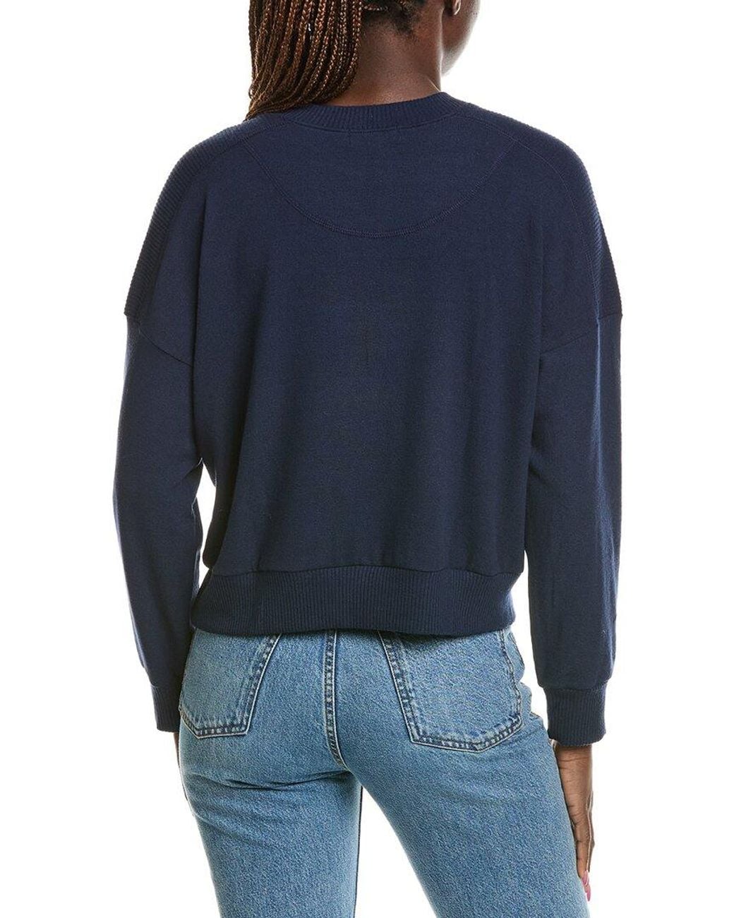 Michael Stars Blue Marty Crewneck Pullover