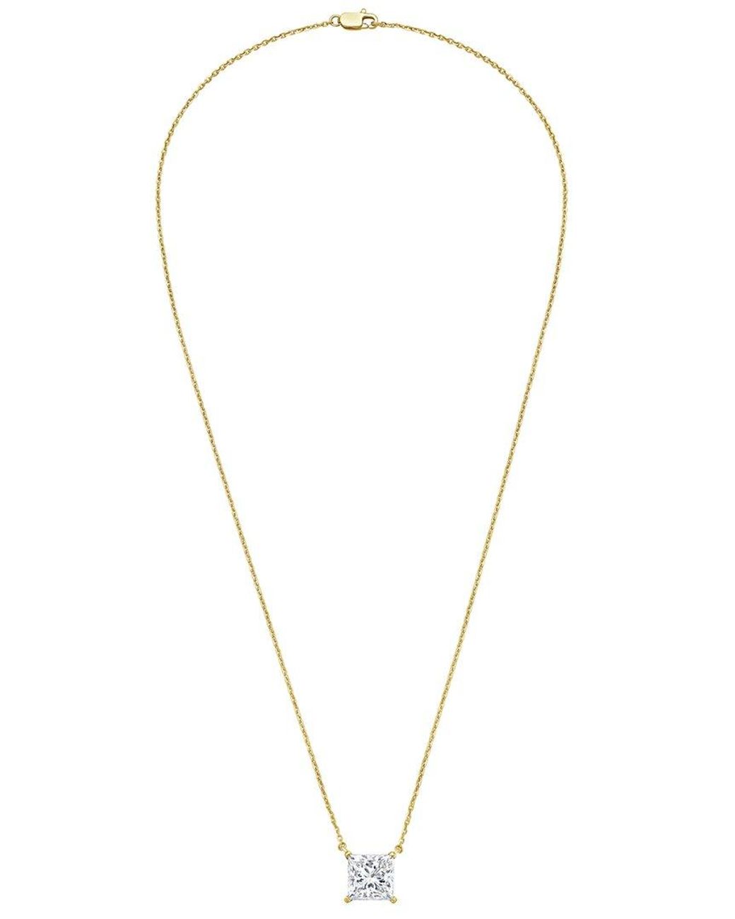Diana M Metallic Diana M. 14K 4.00 Ct. Tw. Lab-Grown Diamond Pendant Necklace