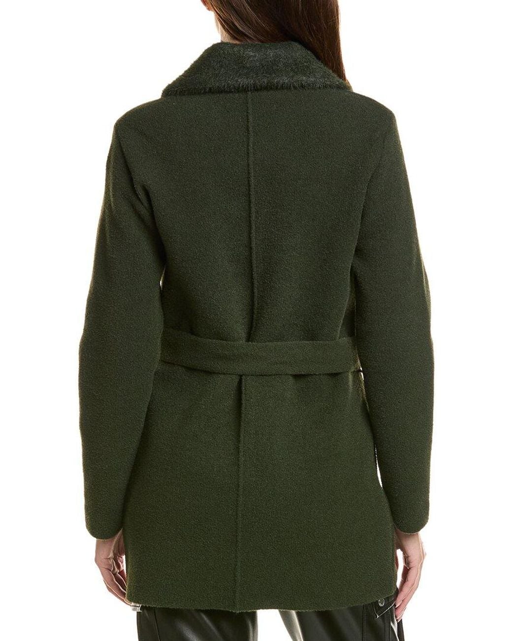 NVLT Green Eyelash Military Belted Coatigan Jacket