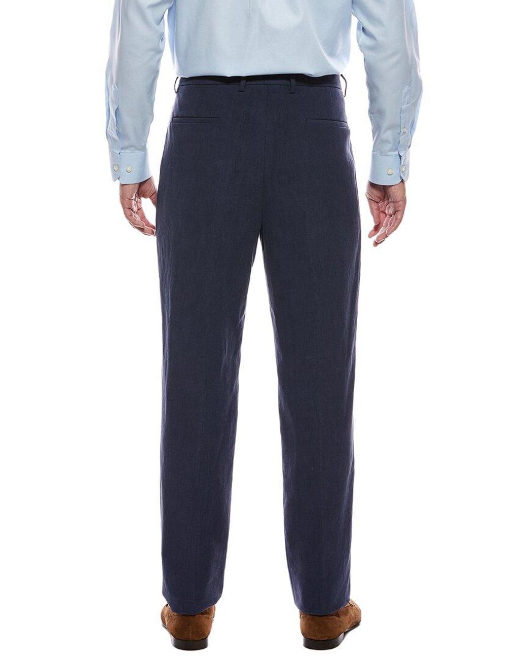 Brunello Cucinelli Blue Linen Trouser for men