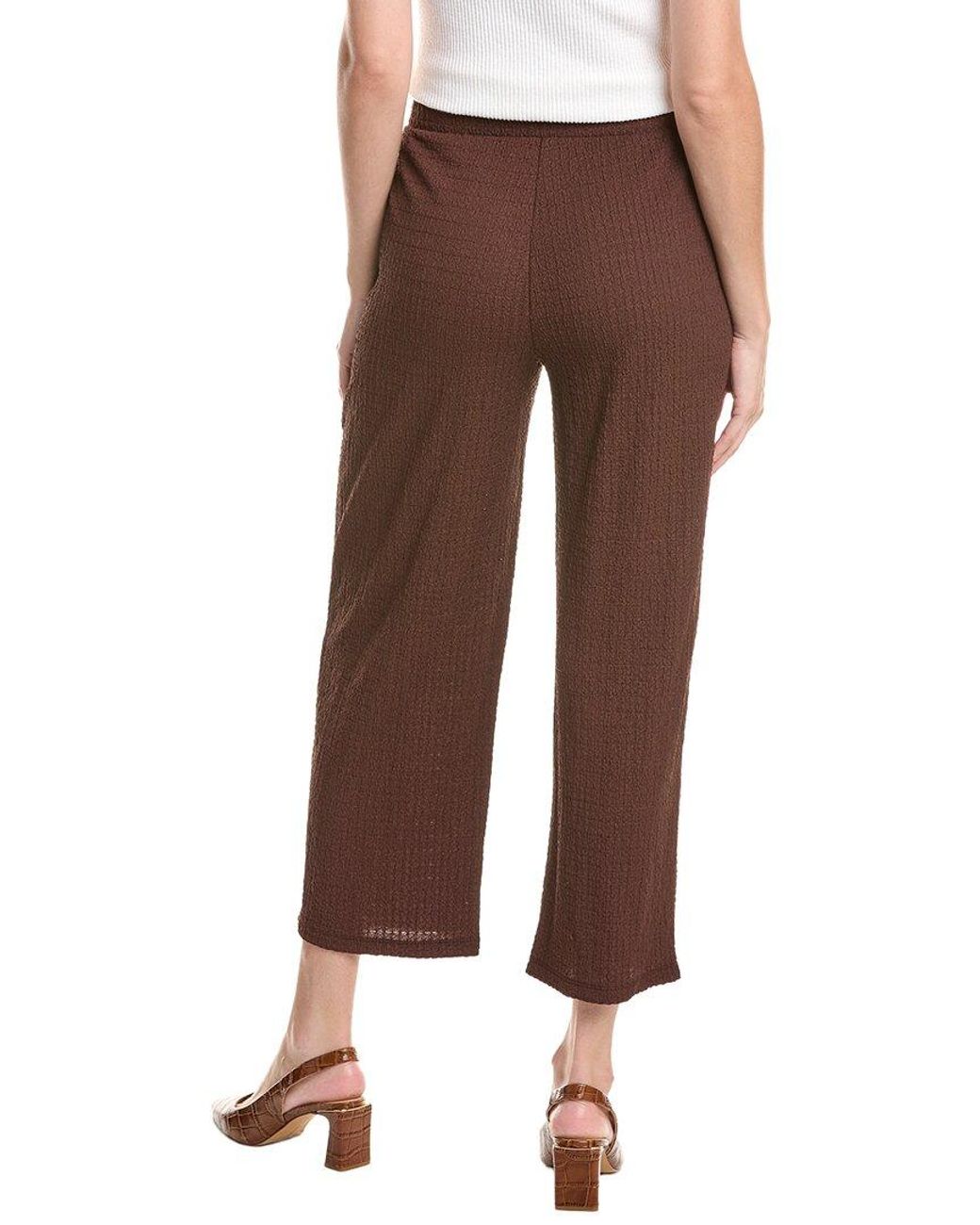 Jones New York Brown Wide Leg Crop Pant