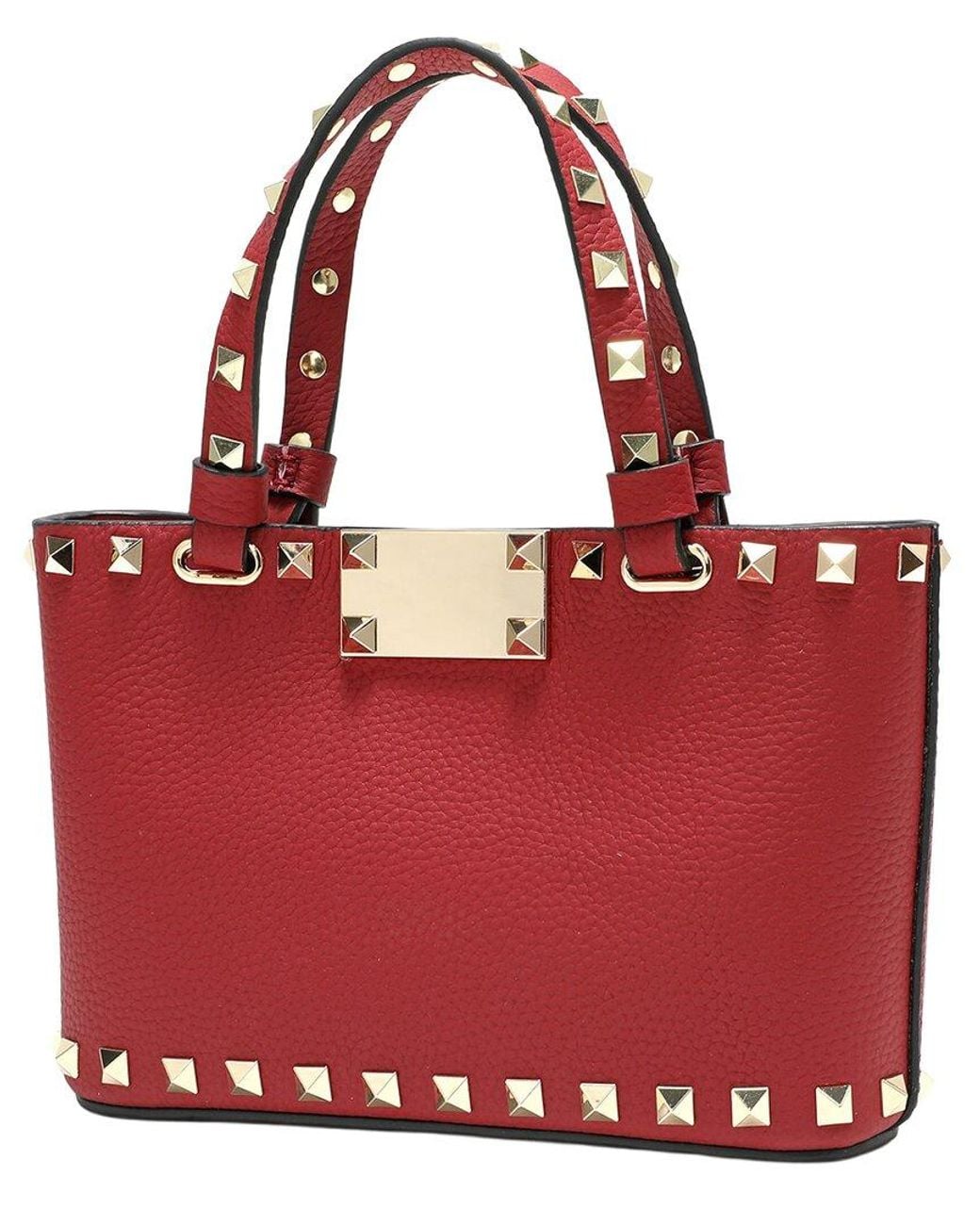 Tiffany & Fred Paris Red Studded Leather Crossbody