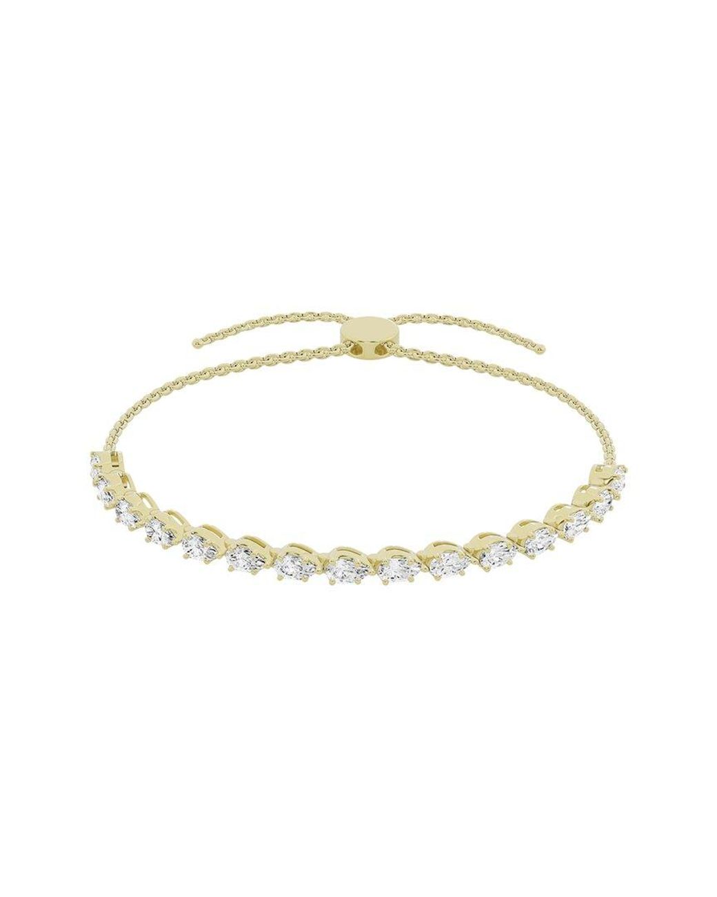 Lab Grown Diamonds Metallic 14K 1.50 Ct. Tw. Lab-Grown Diamond Bolo Bracelet