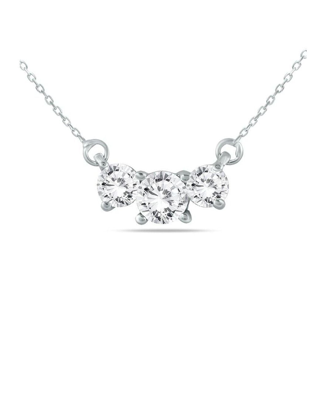 Diamond Select Cuts Metallic 14K 0.96 Ct. Tw. Diamond Necklace