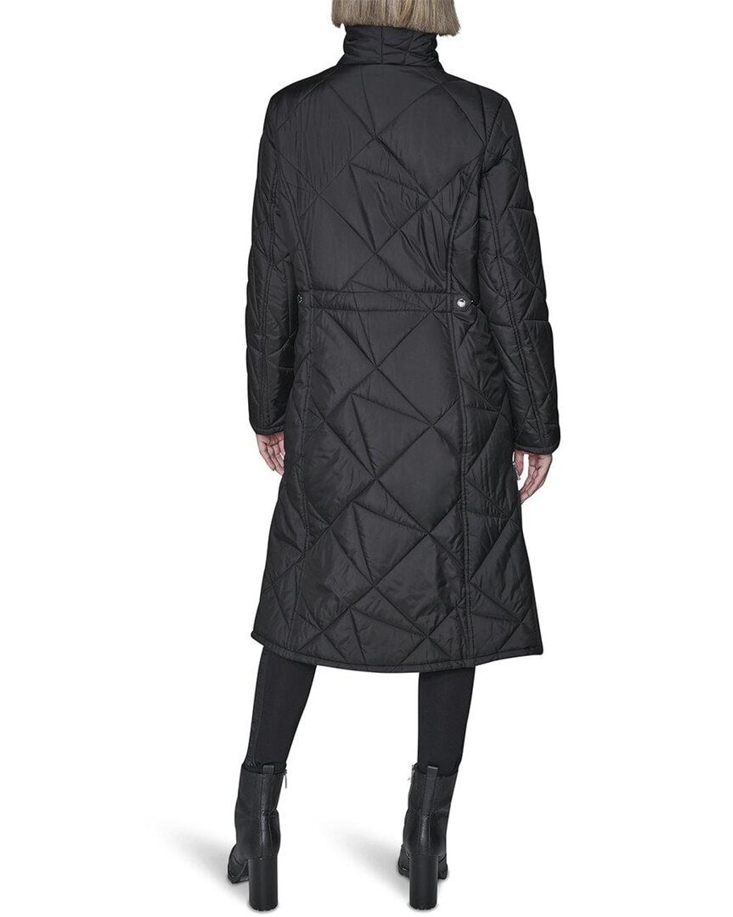 Karl Lagerfeld Black Quilted Puffer Coat