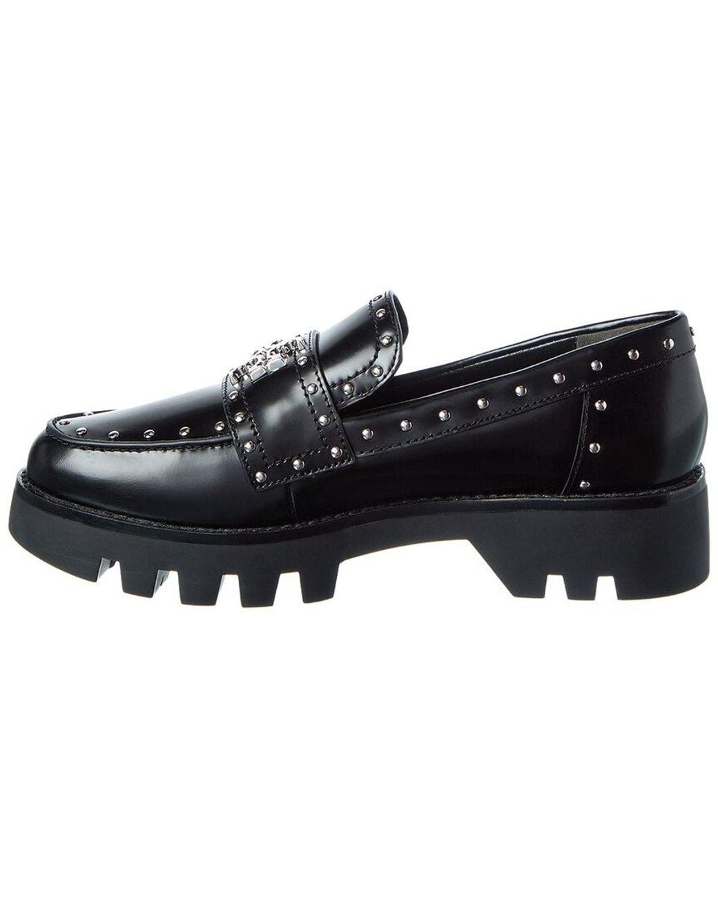 Tory Burch Black Mini Everly Chunky Leather Loafer